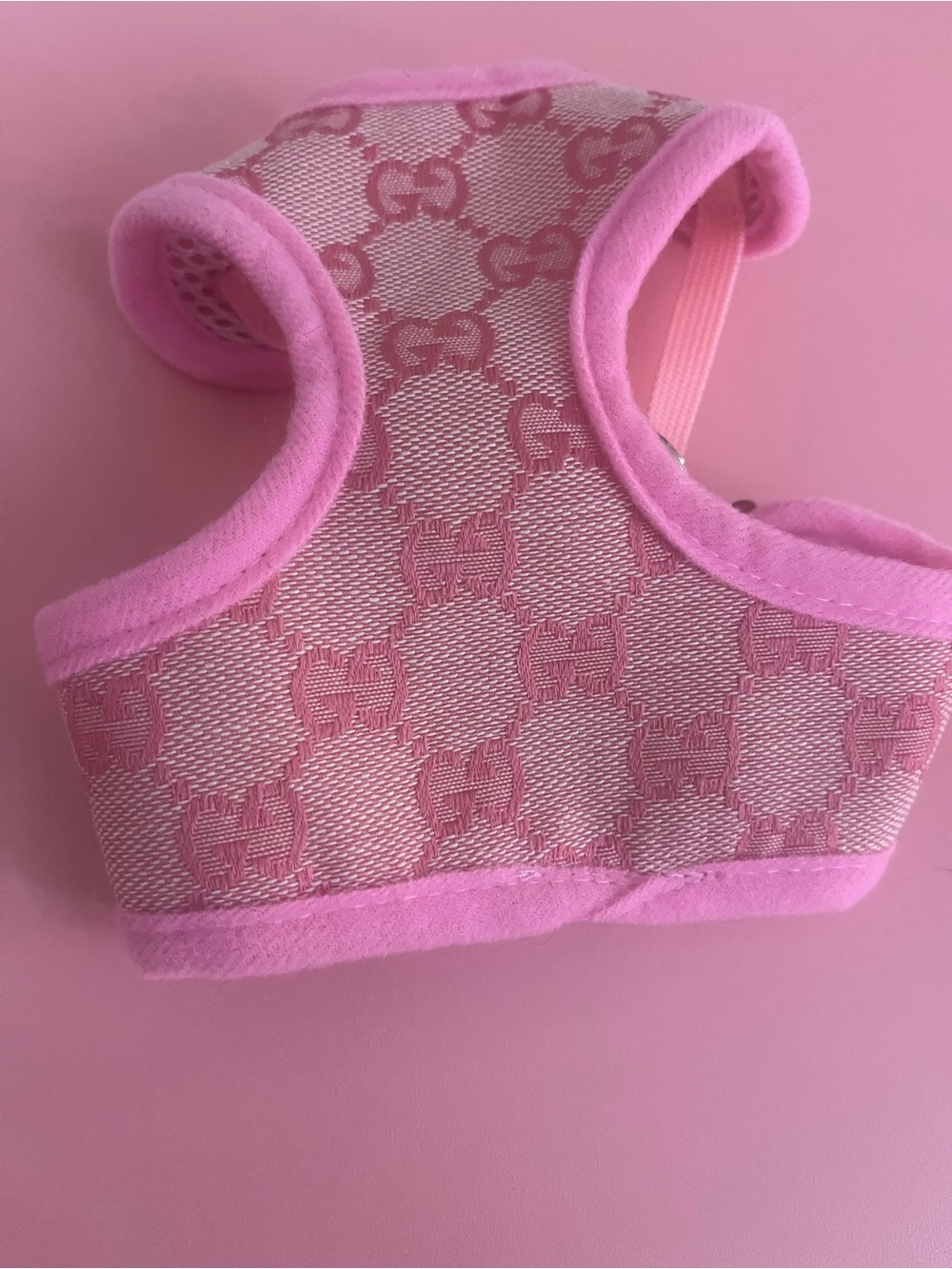Pink Designer Dog Vest Harness - Luxury Small Dog Apparel - Picture 2 of 4